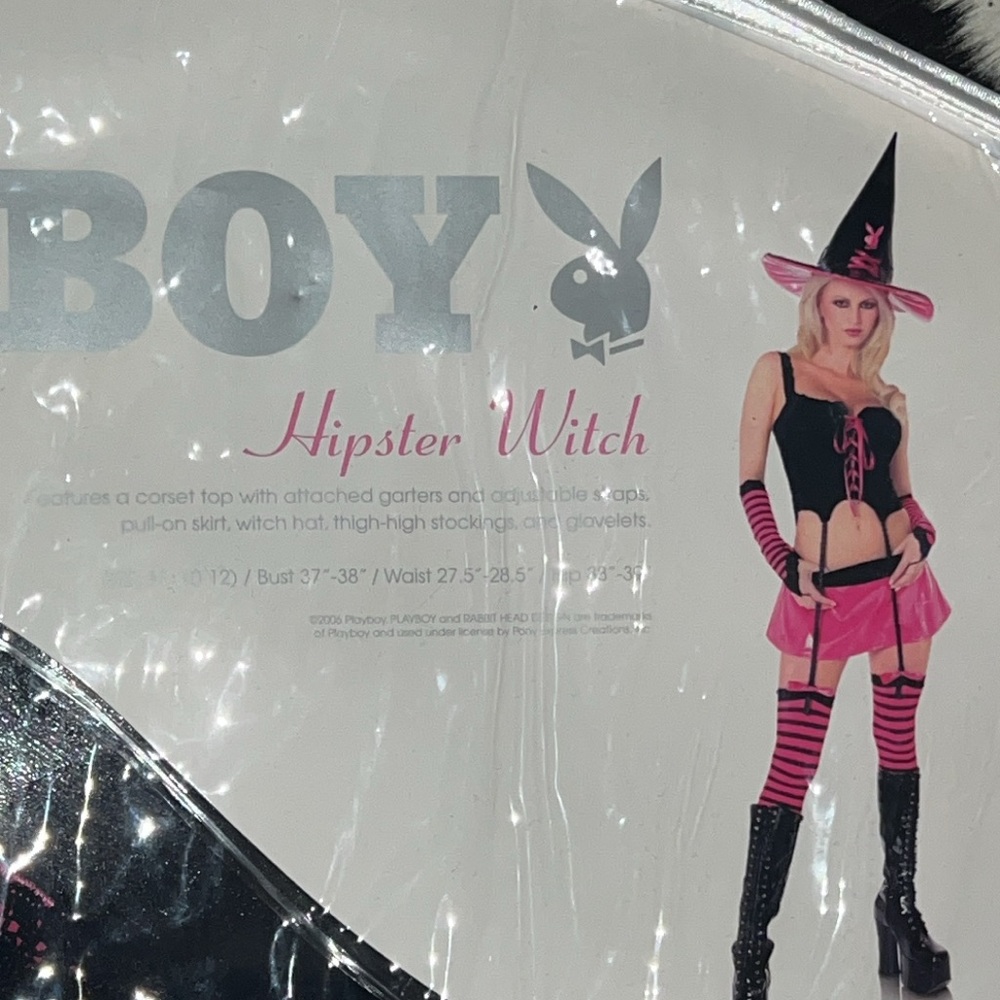 PLAYBOY Vintage Deadstock 2006 Hipster Witch Halloween Costume, New, size medium - Picture 4 of 5